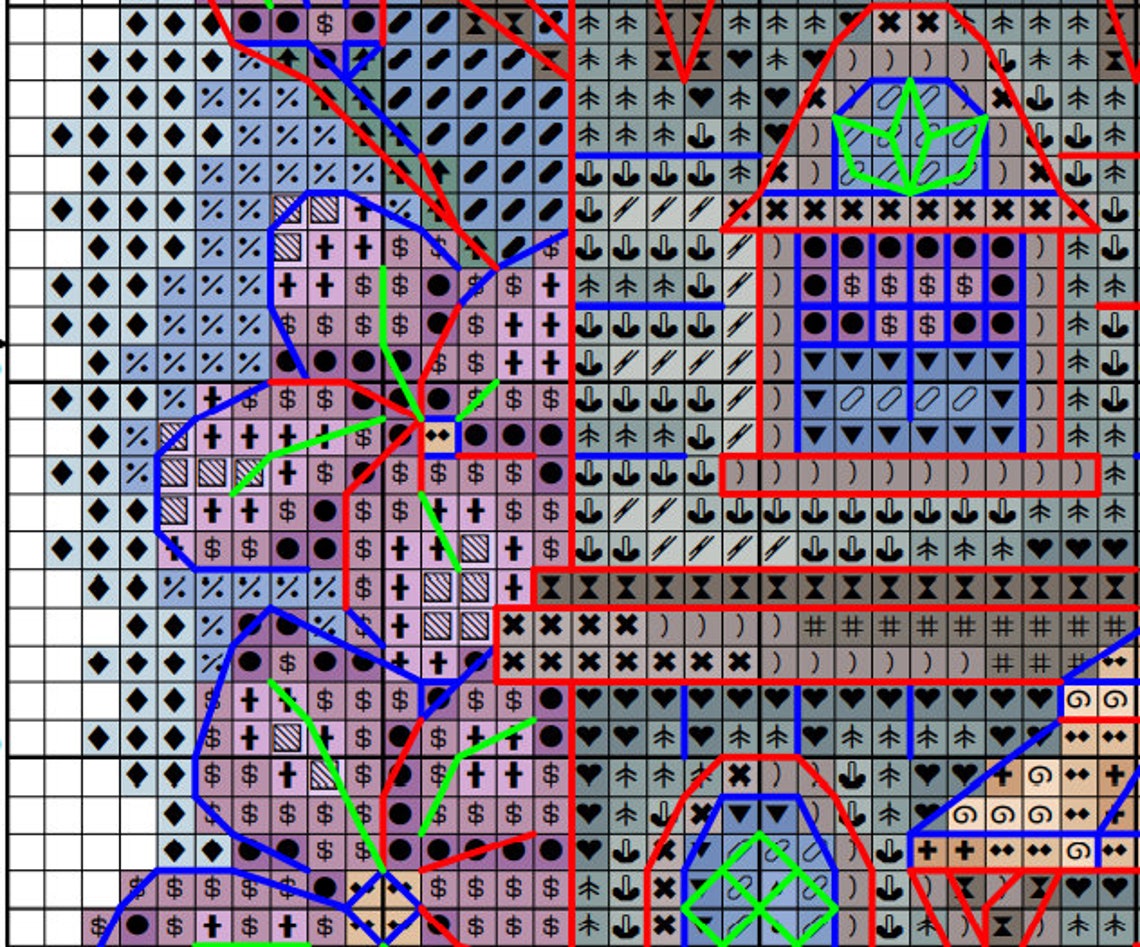 House Cross Stitch Pattern Keeper PDF Compatible DMC Saga Etsy