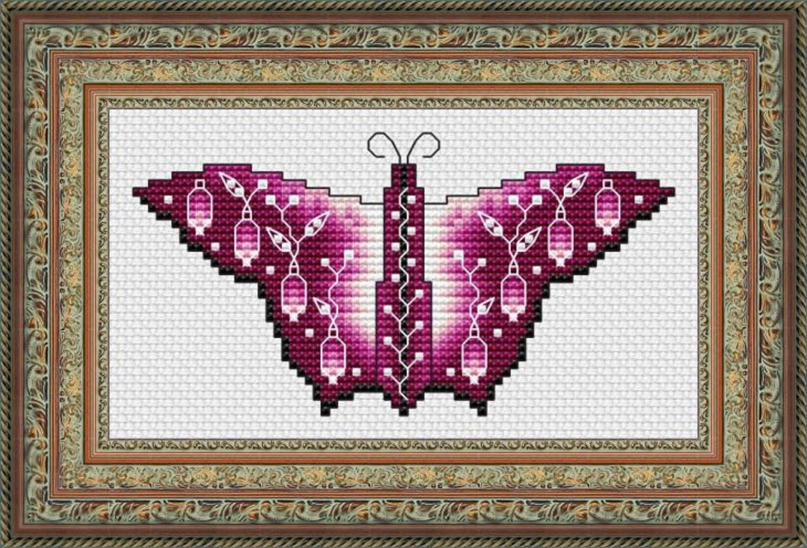 Butterfly Cross Stitch Pattern Keeper PDF Compatible DMC Saga Etsy