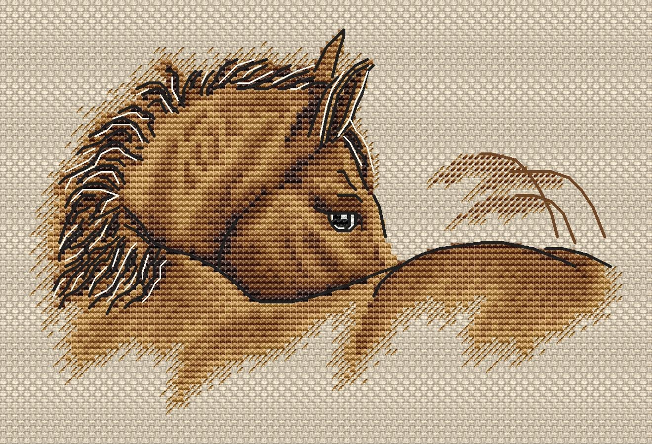 Horse cross stitch pattern PDF saga counted cross stitch Etsy