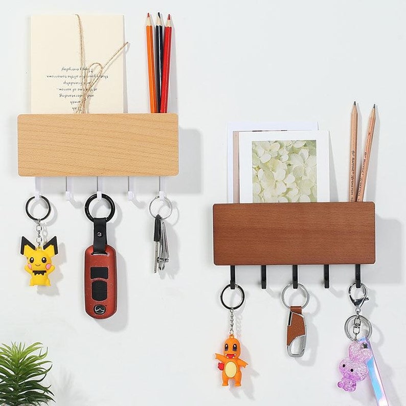 Modern Wooden Key Holder Gift for Housewarming Party or Unique Etsy