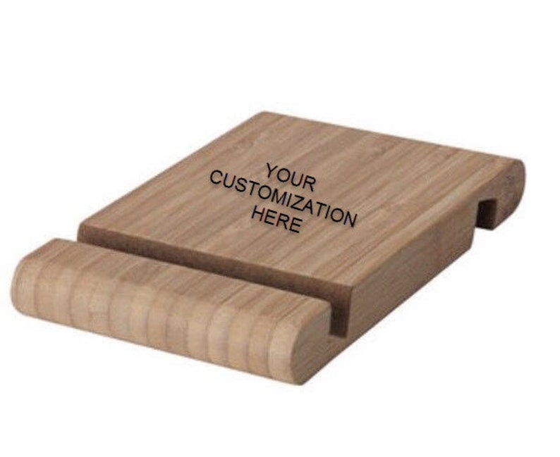 8 X 7 XS and Android Phones Personalized Gift for Birthday Customized Bamboo Phone Stand for iPhone 6