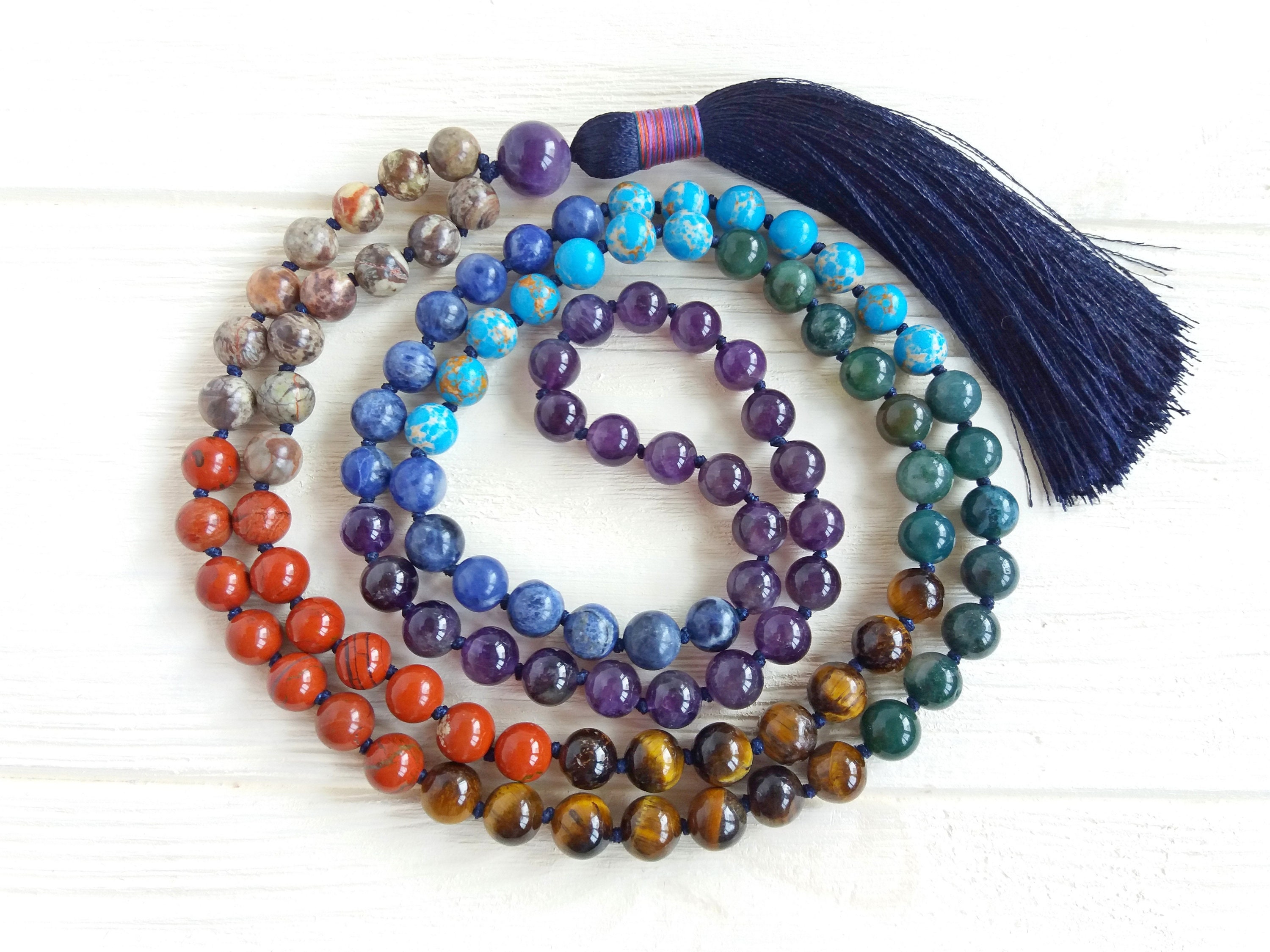 Powerful Crystal Chakra Mala Beads - For Prayer & Meditation – I Love  Chakra International