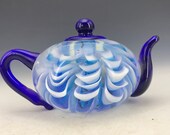 Chinese antique old Beijing glass handmade Teapot shape home decor