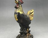 Exquisite Chinese antique hand-carving copper statue- chicken QIANLONG mark Gift