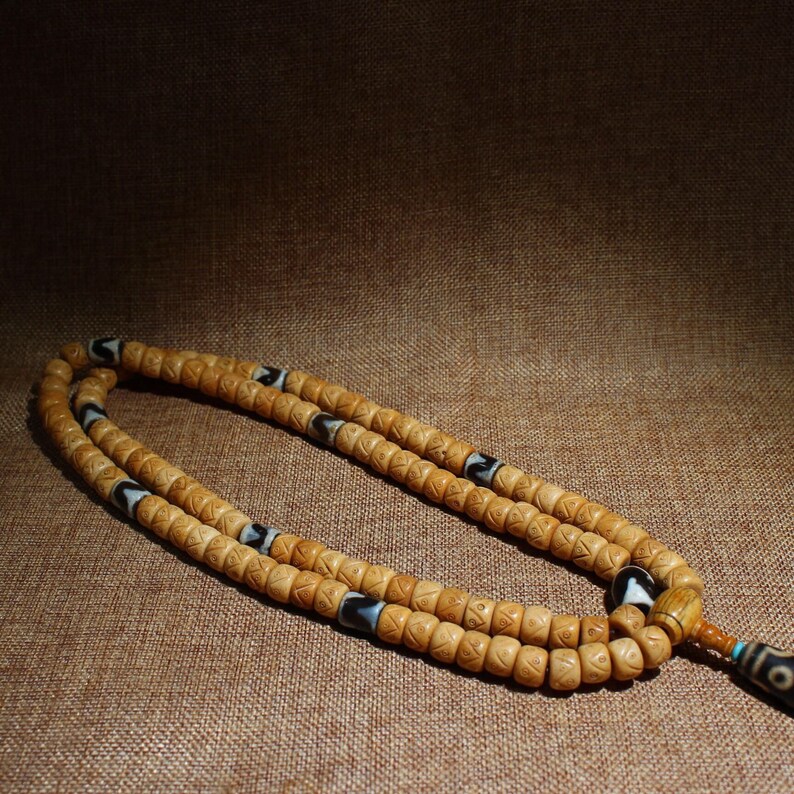 Early collection of natural yak bone necklaces