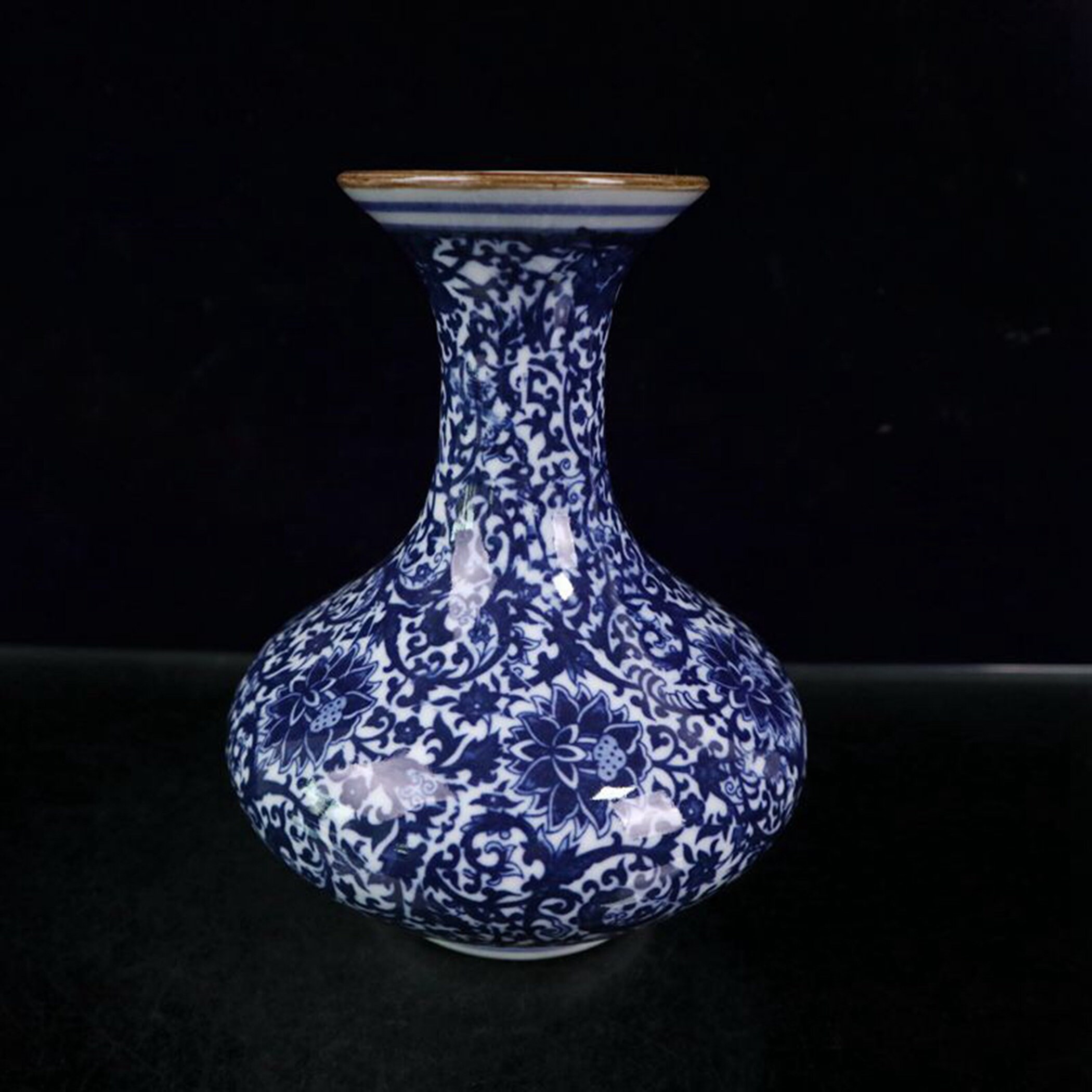 Blue and White Porcelain Vase Etsy