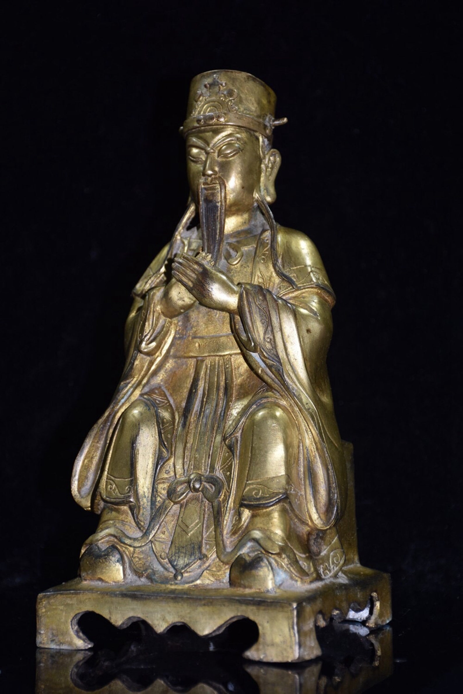 Gott des Reichtums Statue Sammlung Handgeschnitzt Messing Etsy.de