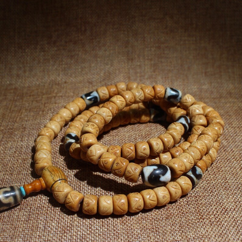 Early collection of natural yak bone necklaces