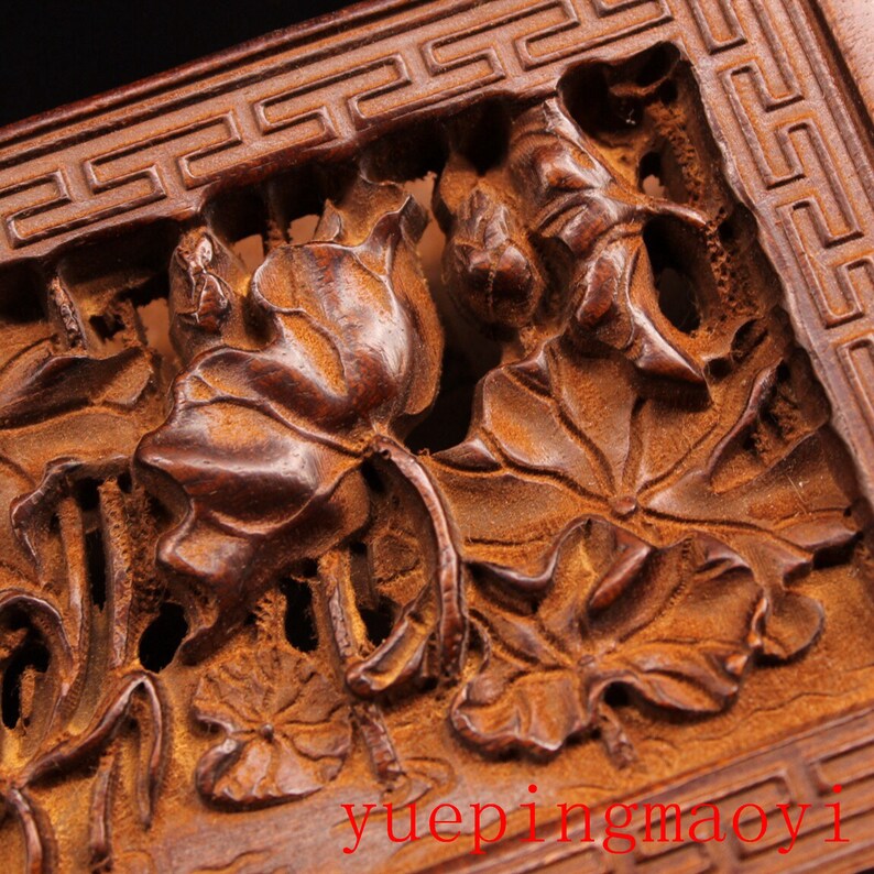 Collection Hand-carved hollow boxwood ink bed