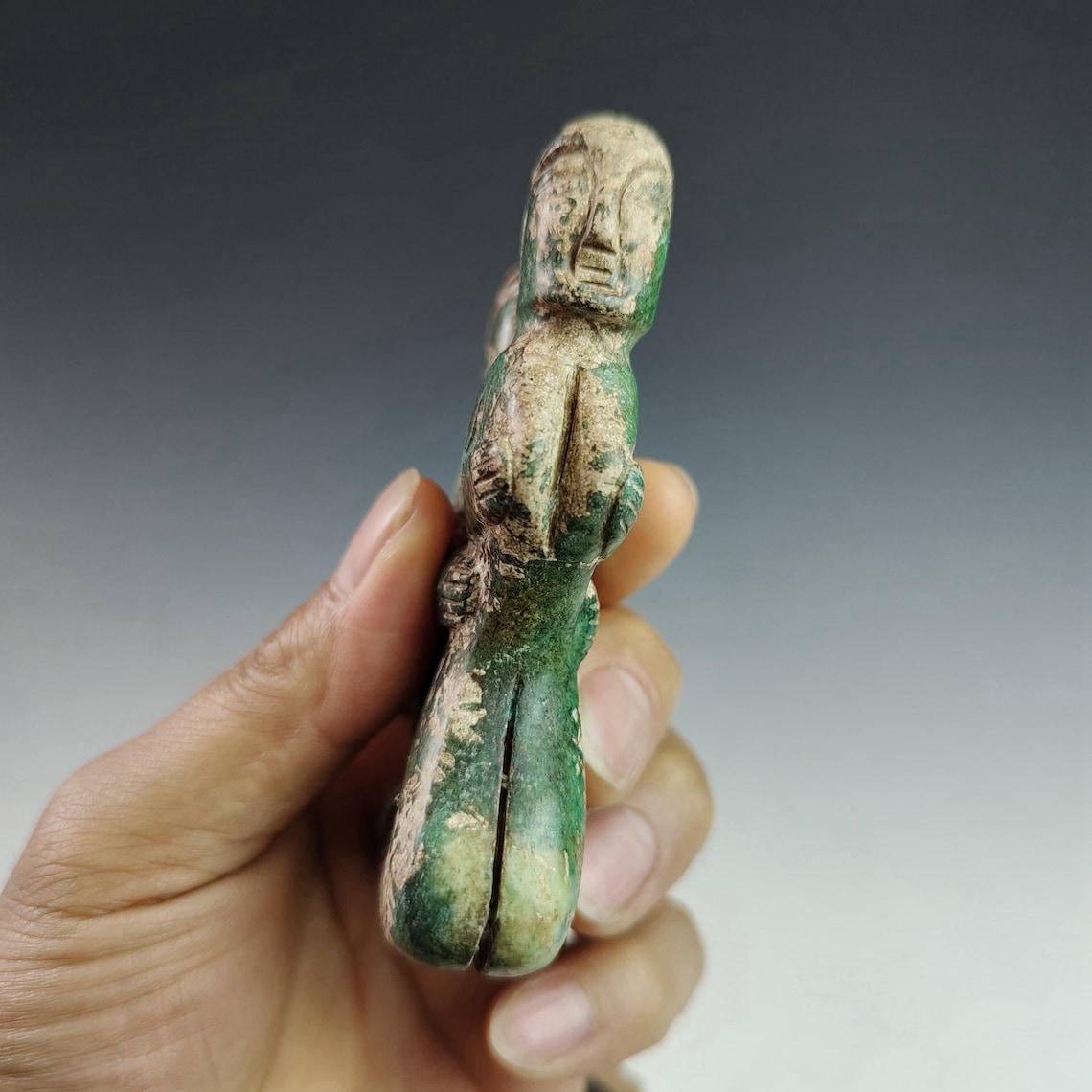 Chinese antique handcarved jade statues of male and female Etsy