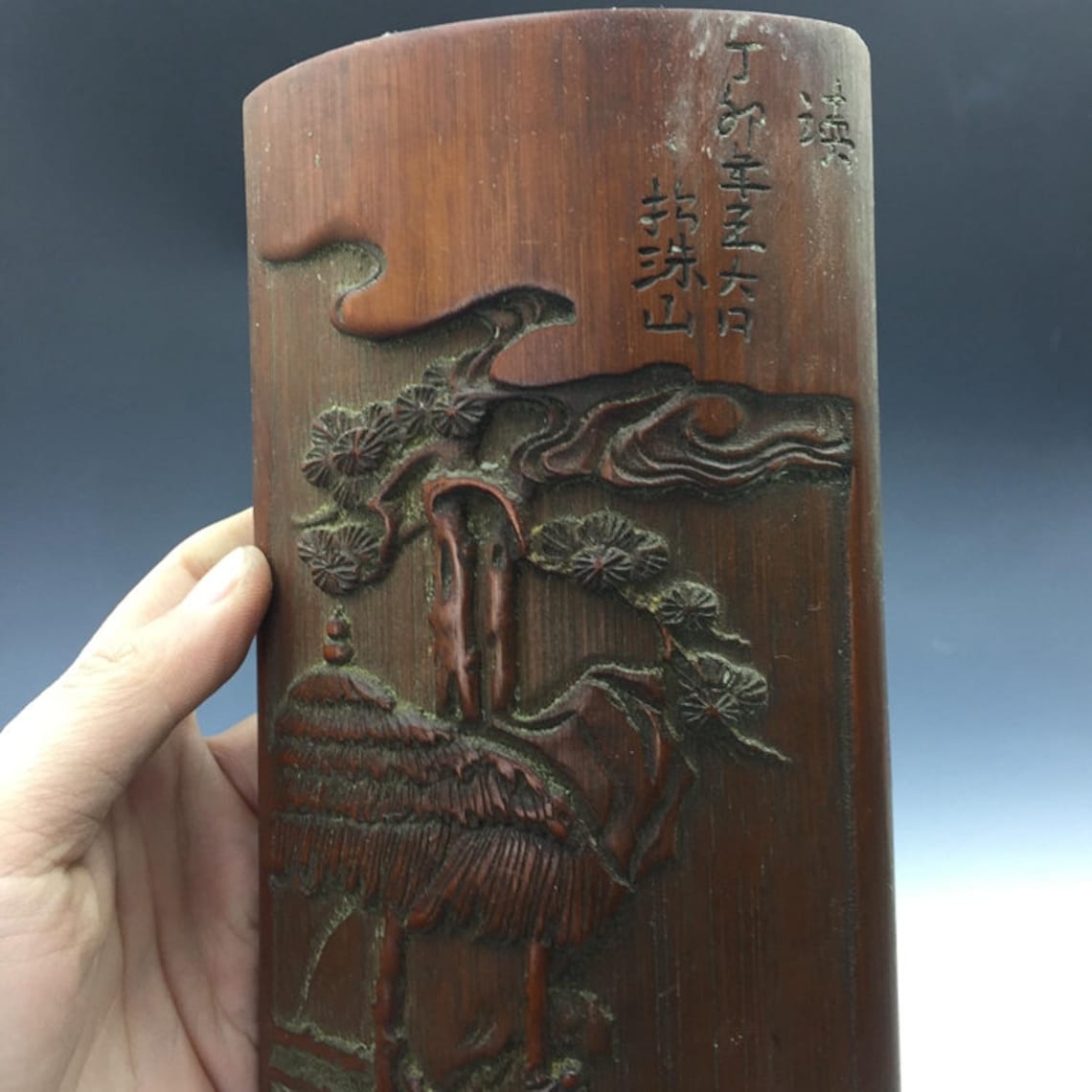 Chinese antique handmade bamboo carving ancient Etsy