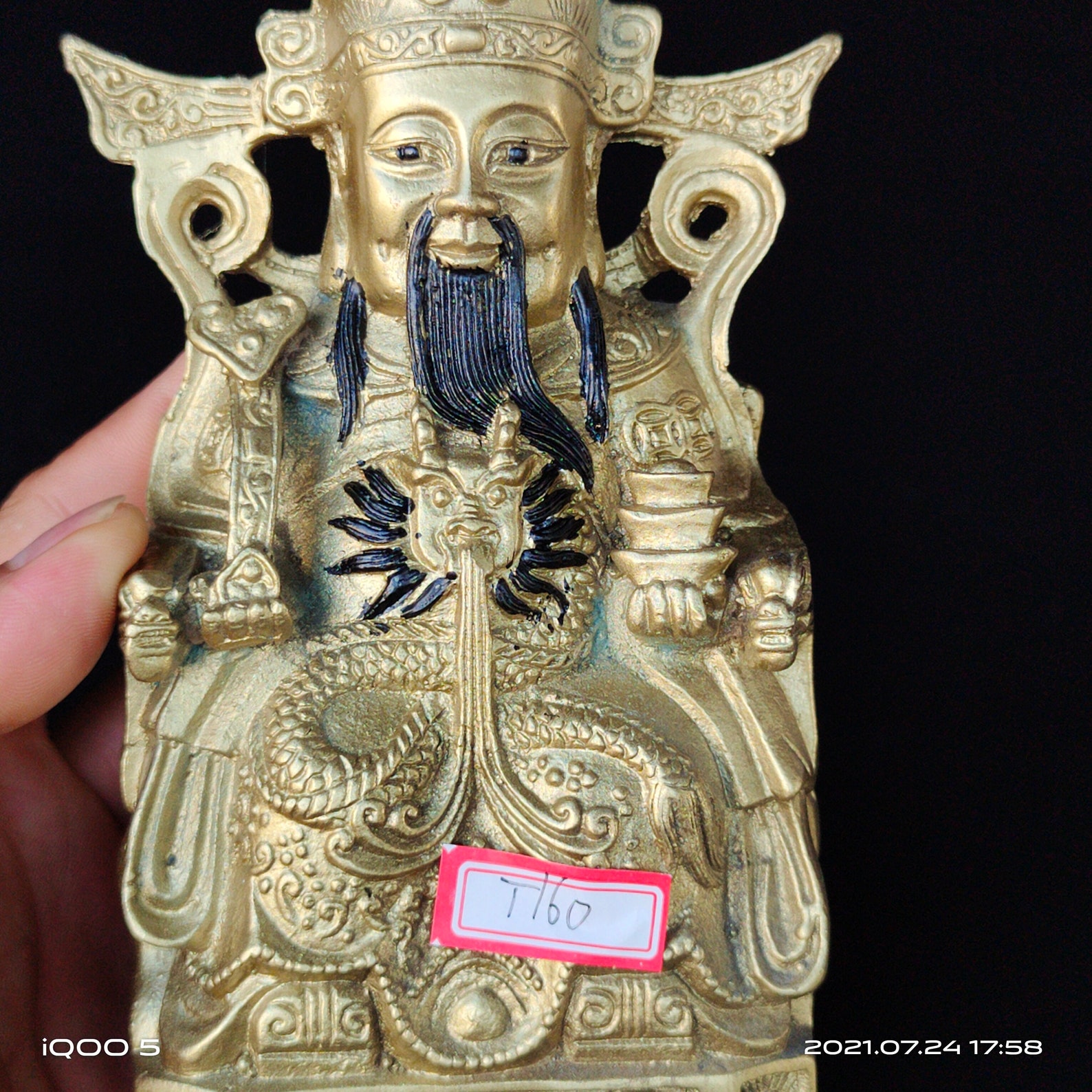 Gott des Reichtums Statue/Kollektion Handgeschnitzt Reines Etsy.de