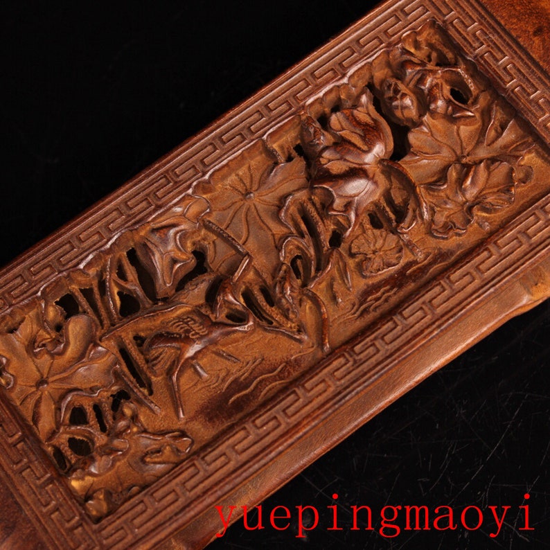 Collection Hand-carved hollow boxwood ink bed