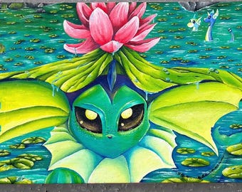Vaporeon Lake Painting