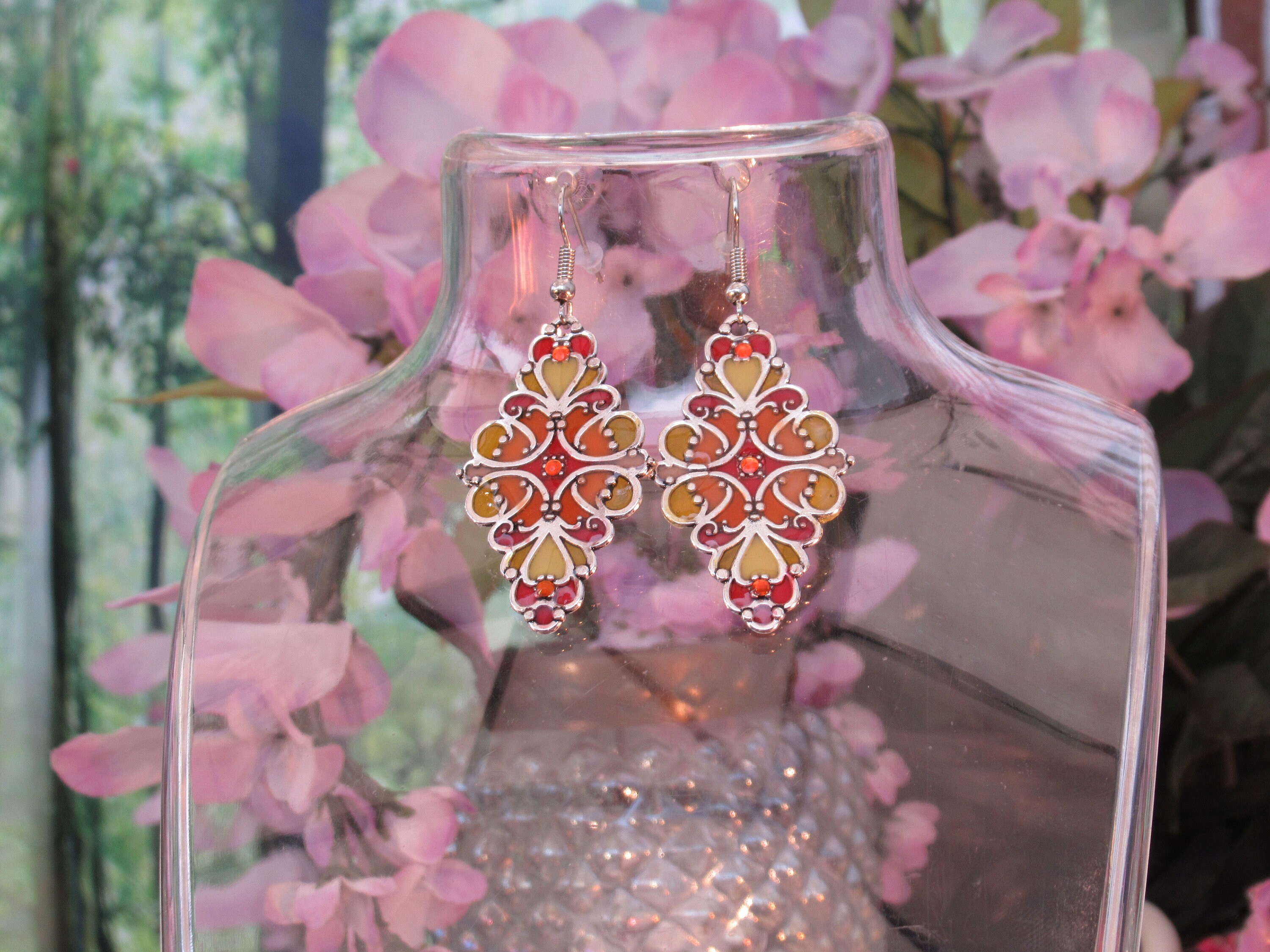 Stained Glass Window Earrings SGE 63 Etsy