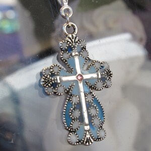 Glasmalerei Kreuz Anhänger - 63