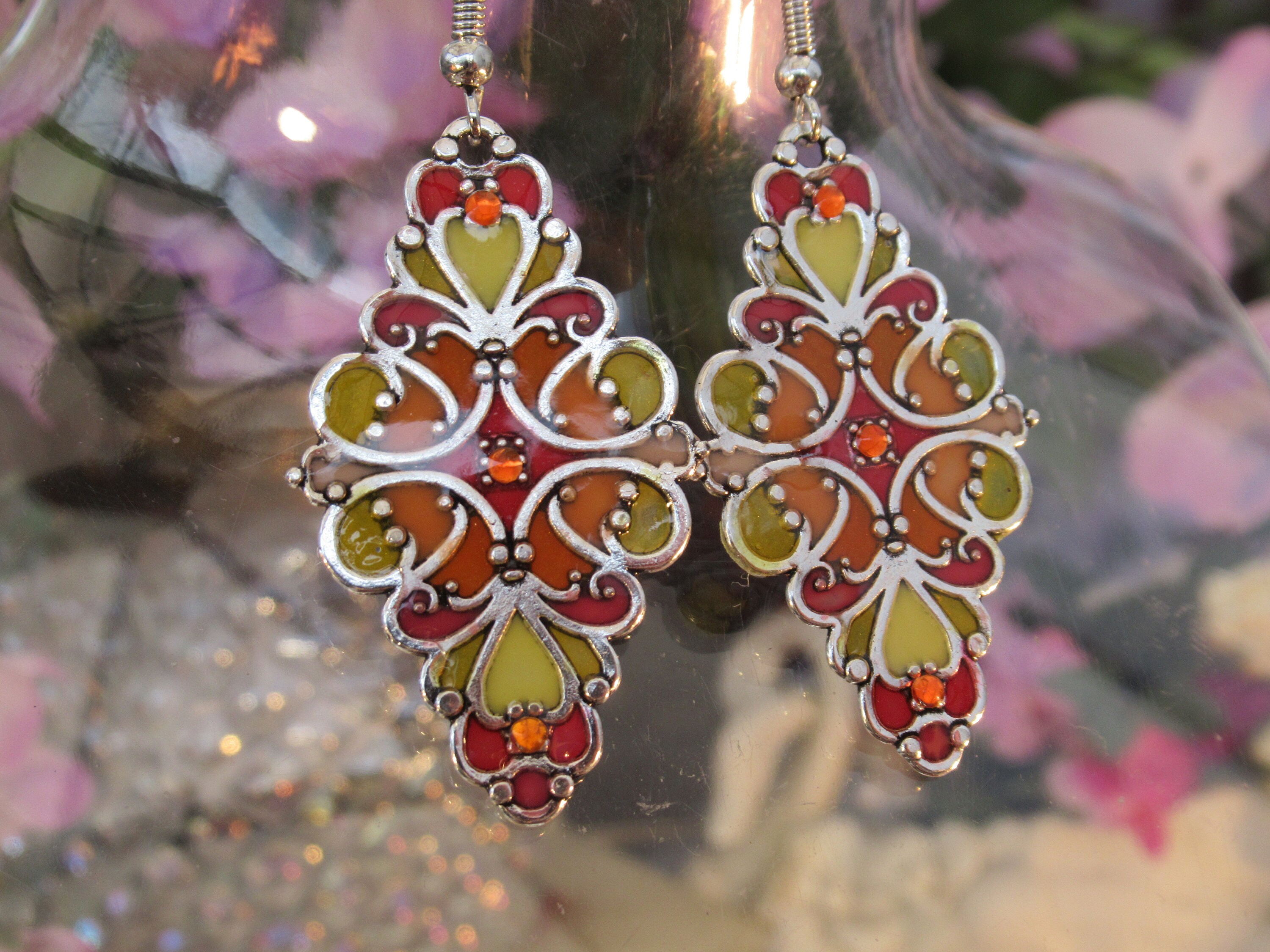 Stained Glass Window Earrings SGE 63 Etsy