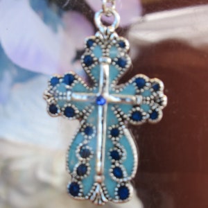 Glasmalerei Kreuz Anhänger - 45