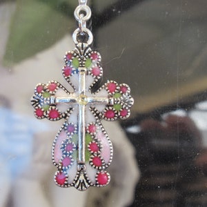 Glasmalerei Kreuz Anhänger - 65