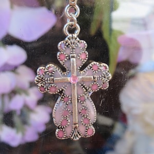 Glasmalerei Kreuz Anhänger - 42