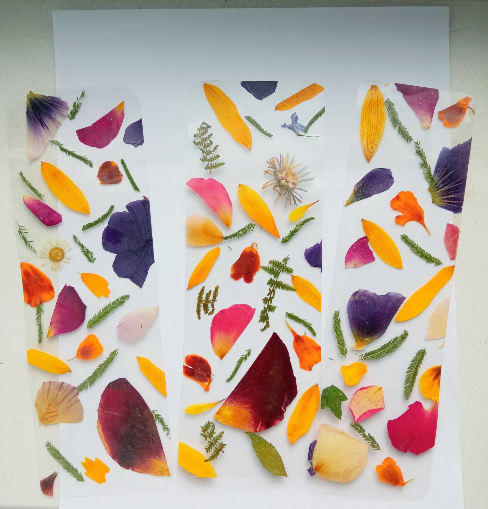 Laminated pressed flowers bookmarks drу pressed flowers Etsy