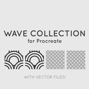 Cerchio, Onda, Pennello Procrate, Pattern per Procreate inclusi Vectorfiles (SVG ed EPS) - Asia Pattern, Modello Giapponese, Pennelli