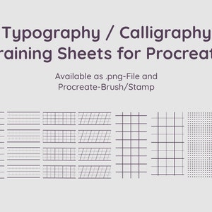 Procreate Brushes: Typo/Calligraphy Sheets as Stamp and PNG file