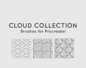 Cloud Brush for Procreate, Asia/Japanese styled Pattern Brush, Wind / Air / Cloud Brush, good for Backgrounds and Artworks, Ipad Ipadpro