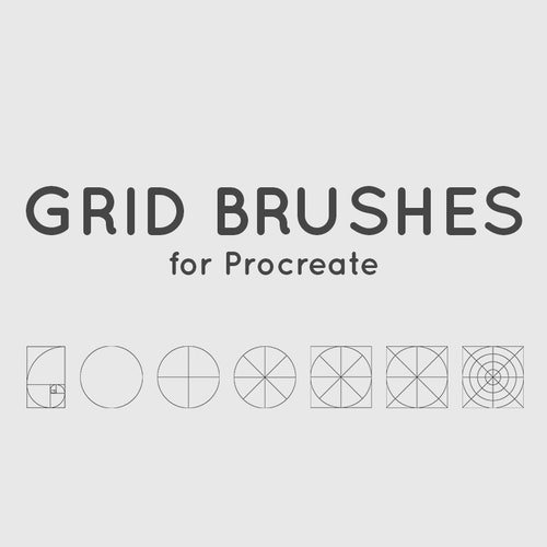 Procreate Brushes Grid Rectangle Circle Mix Golden Ratio Etsy