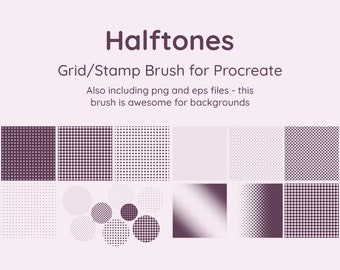 Procreate Brushes: Halftone Stamps incl. gradient!