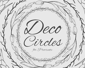 Deco Circles for Lettering, Typography, Font, Designs, an more - for Procreate - Guides - iPad Pro - Hand Handlettering - calligraphy