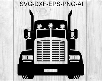Semi Truck Svg Etsy