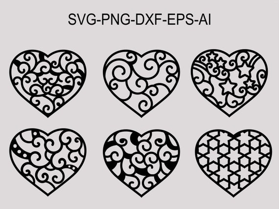Download Heart Svg 3 Hearts Bundle Heart Silhouette Fileshearts Etsy