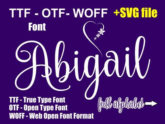 Silhouette Cameo font digital font Cricut font otf font Lettering TTF font WOFF font SVG font Installable font