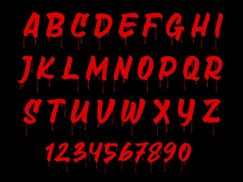 Dripping Font SVG #2 Dripping Alphabet Dripping Cut Files Dripping Monogram Svg Files for Cricut and Silhouette Dripping Letters Svg Dxf EPS