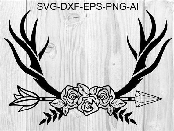 Download Deer Antlers Svg 3 Arrow Antlers Floral Deer Antlers Svg Deer Etsy