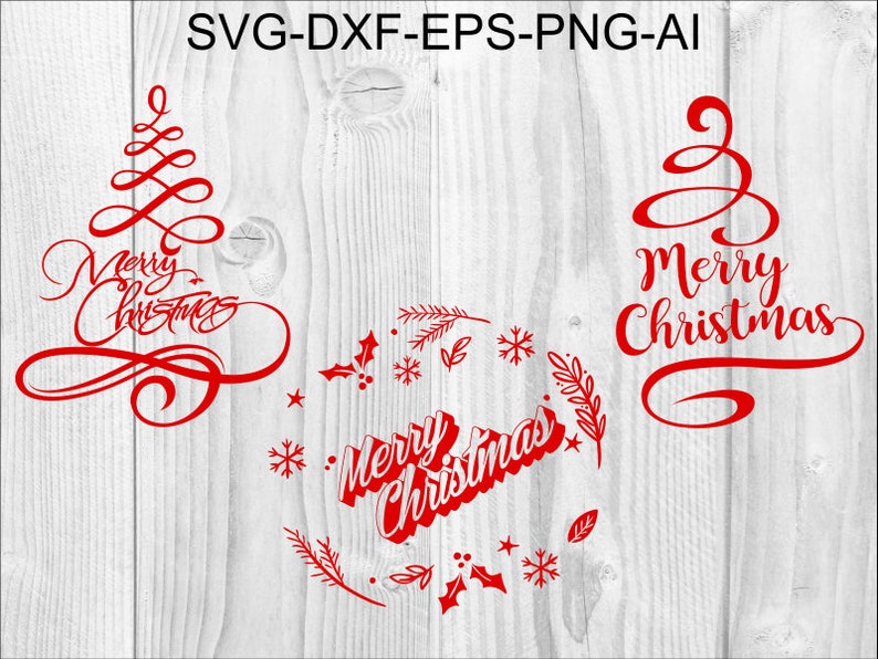 Download Merry Christmas Svg 6 Stickers Bundle Christmas Svg File Etsy PSD Mockup Templates