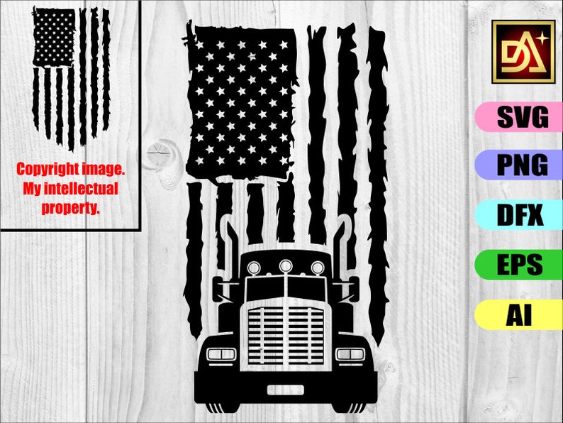 Free Free 155 American Flag Semi Truck Svg SVG PNG EPS DXF File