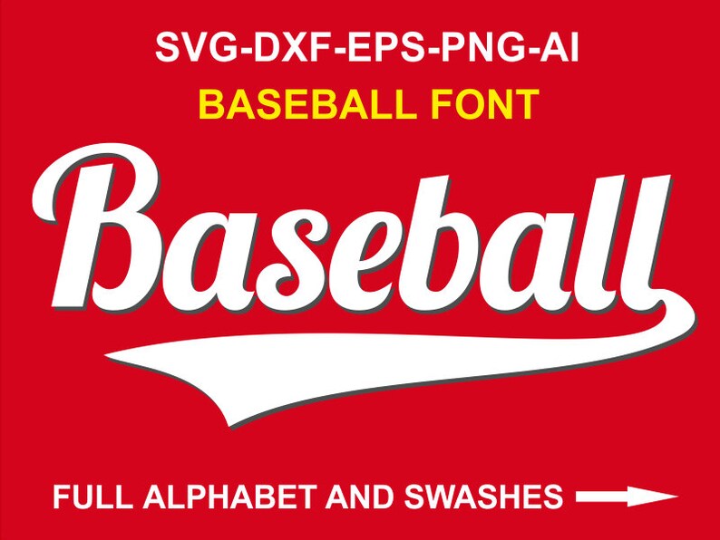 Fuente de béisbol svg 1 Baseball Alphabet Baseball Letters Etsy