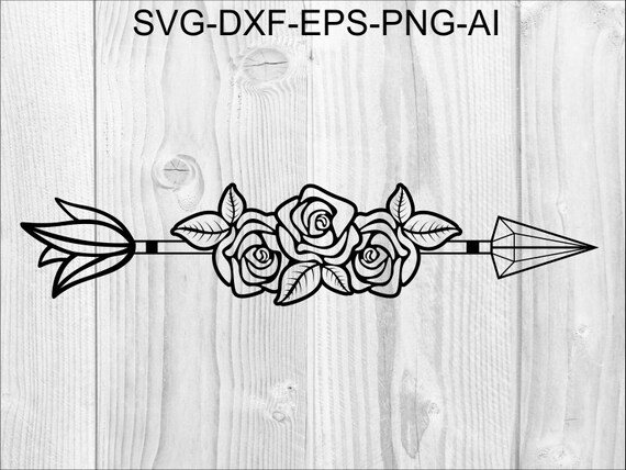 Download Arrow Svg 1 Arrow Silhouette Arrow Svg File Arrows Flowers Etsy