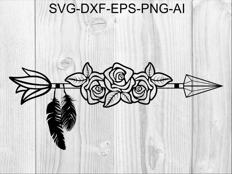 Download Arrow and Feathers SVG 2 Hanging Feathers Arrow svg file ...