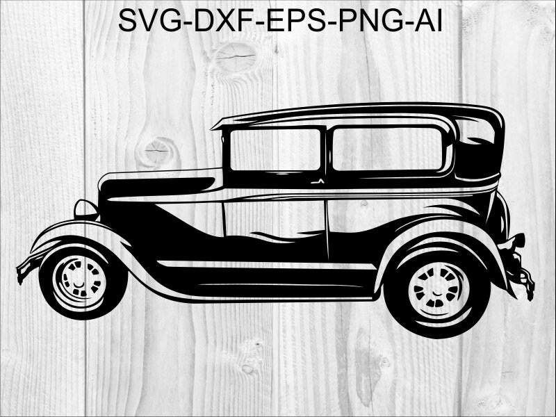 Download Car Svg 1 Retro Car Antique Car Vintage Car Stock Classic Etsy