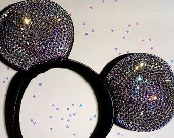 Custom Genuine Crystal Mickey Ears