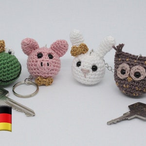 German, CROCHET PATTERN Keyring, Bag Charm in German