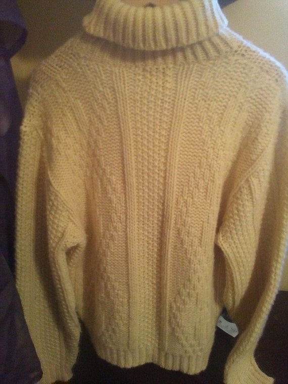 Vintage 65% wool fishermans sweater - image 5