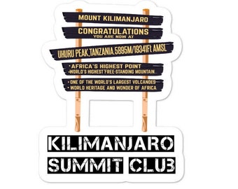 Kilimanjaro Summit Club Stickers