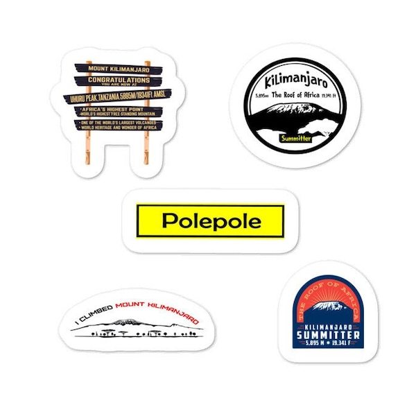 Kilimanjaro Small Sticker Pack| Mount Kilimanjaro Small Sticker Gift Pack