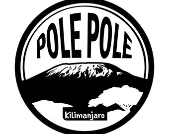 Kilimanjaro polepole PNG and SVG for sublimation, Cricut, Silhouette, vinyl, htv, decals. stickers etc.