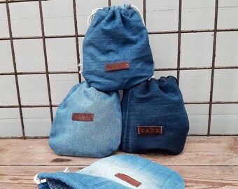 denim pouches