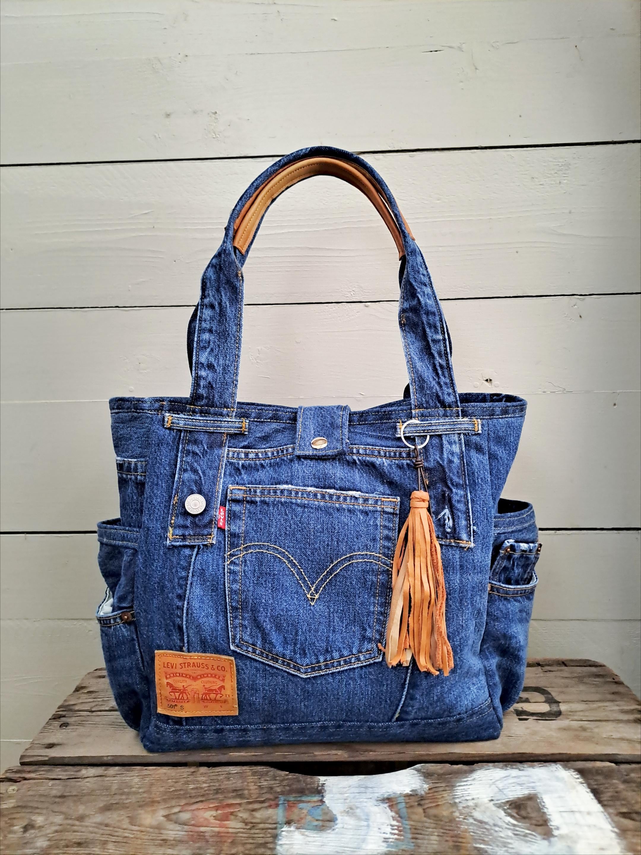 Upcycled Levis Jeans Shoulder Bag, Handmade Denim Purse - Etsy